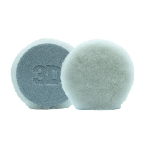 3" White Wool Cutting Pad